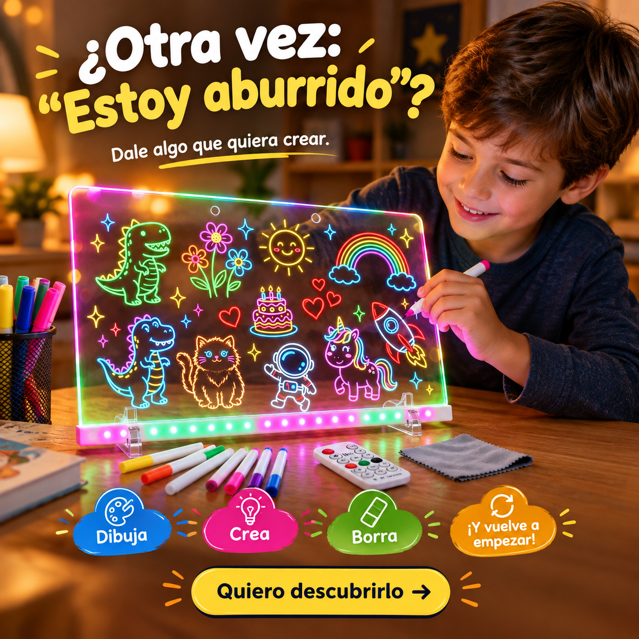 Tablero Mágico Con Luz Led